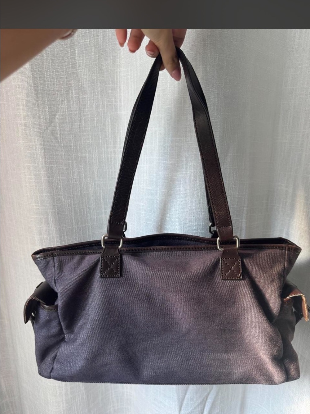 Vintage Ralph Lauren blue denim & Leather shoulder bag